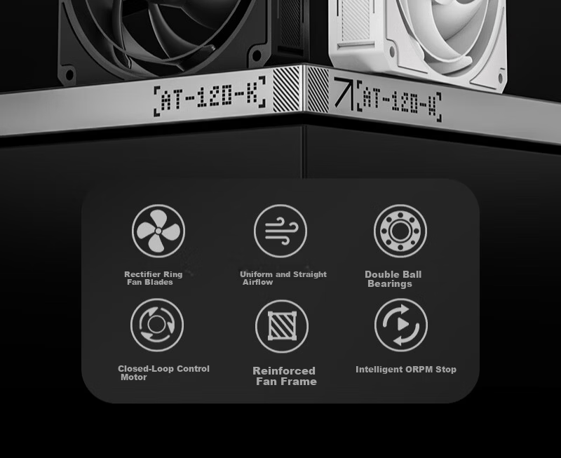 ID-COOLING 12CM Hydraulic Bearing Fan for PC Case Tower Air and Water Cooling AM-120-ARGB-K 2