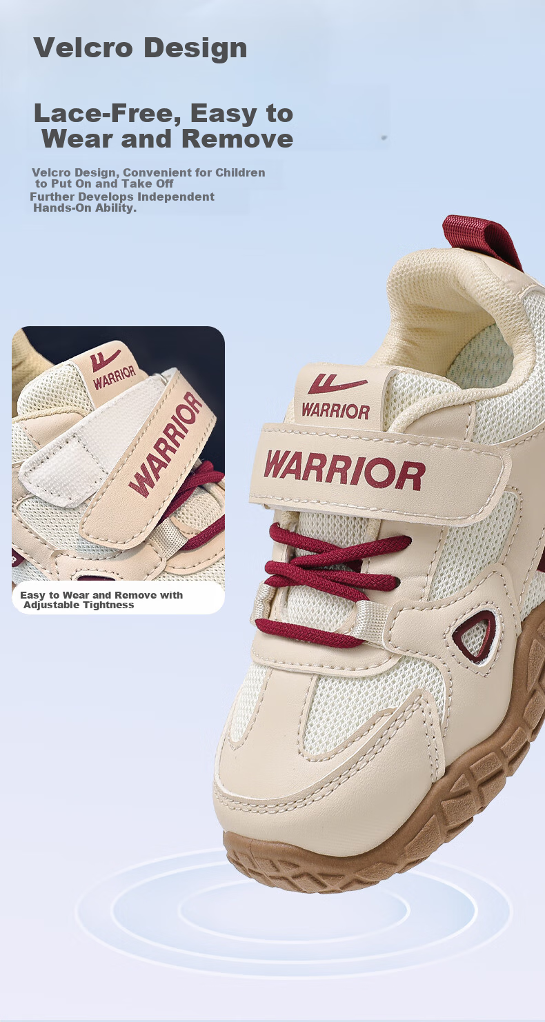 Warrior Girls' Sports Shoes Spring and Autumn Children's Casual Training Shoes Soft Sole Running Shoes WZ-1556 Purple/Silver Size 38 1