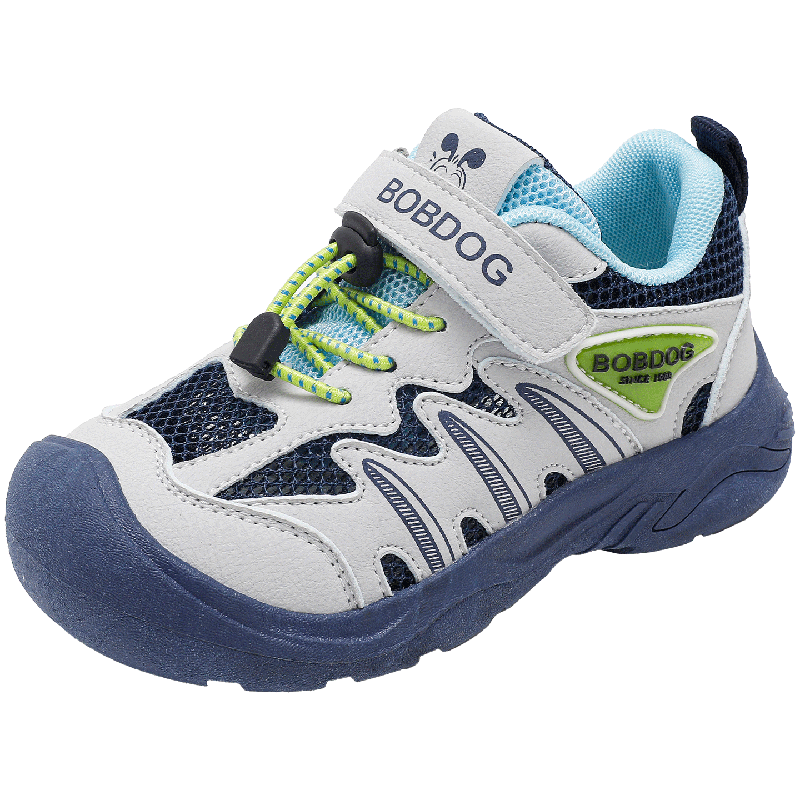 BOBDOG Kids Summer Comfortable Running Shoes Children's Sports Shoes Boys Casual Shoes 103562009 Light Gray/Navy Blue Size 34