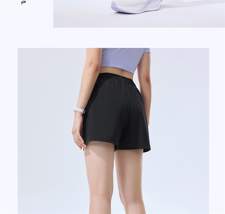 Xtep Women's Summer Breathable Moisture-Wicking Quick-Dry Running Fitness Outdoor Training Cooling Sports Shorts 19