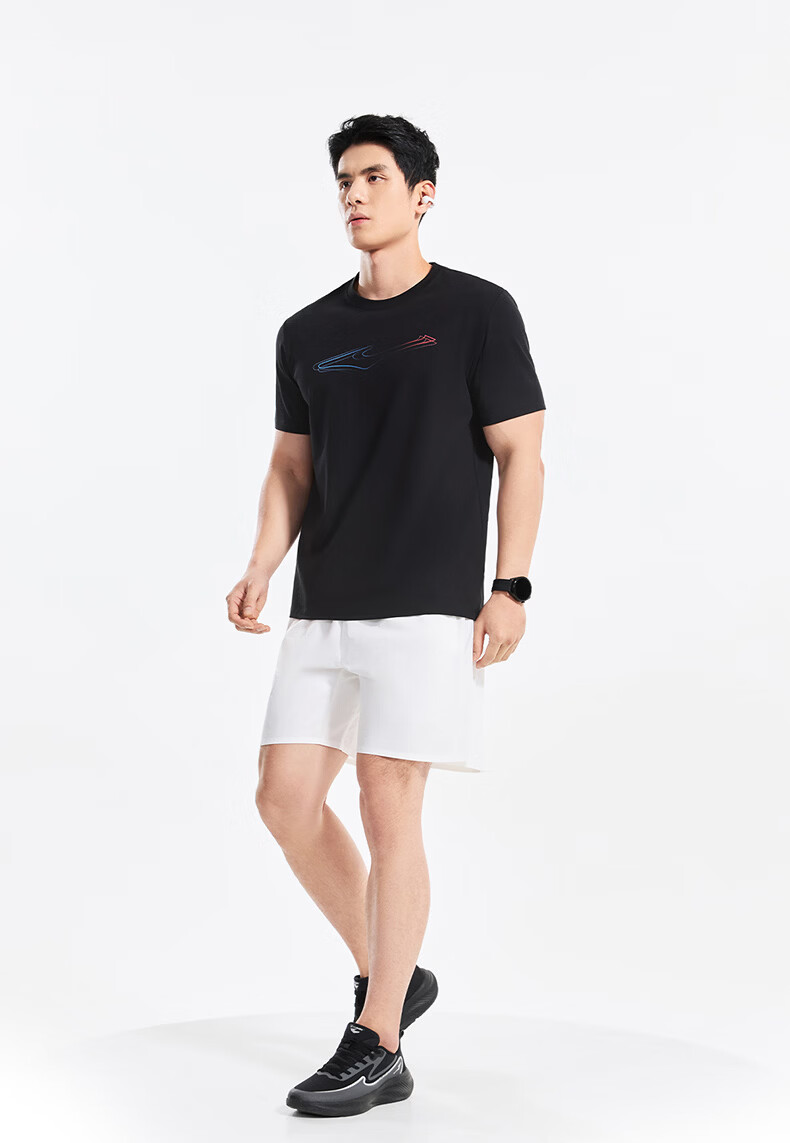 Erke Men's Summer New Sports T-Shirt Casual Outdoor Quick-Dry Antibacterial Ice-Feel Crew Neck 18