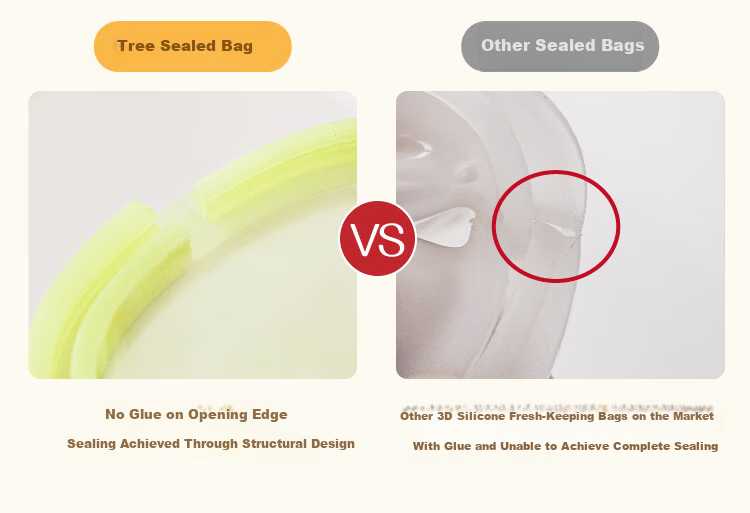 Shuke Silicone Food Storage Bag Food Grade High Temperature Resistant Household Fruit Bag Refrigerator Freezer Sealed Bag 9