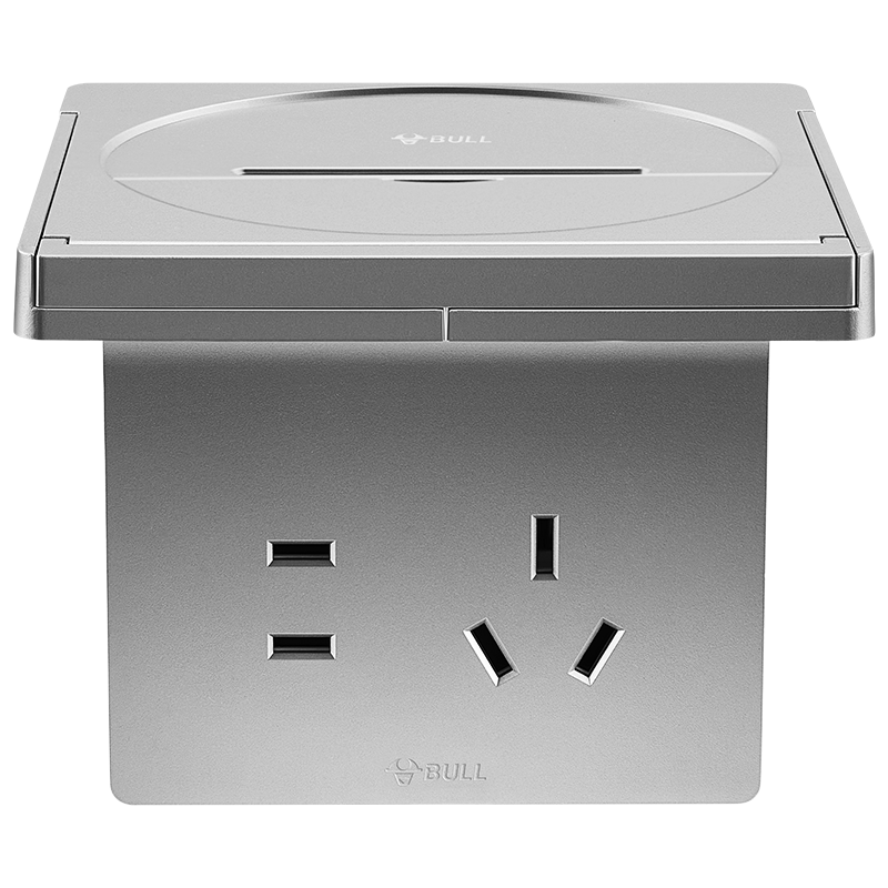 BULL GTA03 Mountain Gray Five-Hole Socket Switch Socket Camera Router Bracket Storage Rack Socket