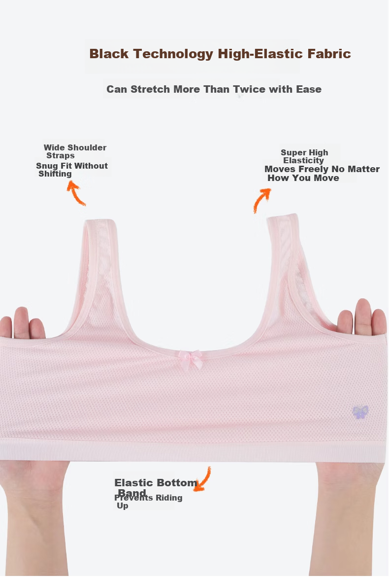 Energetic Teenage Girls Developmental Anti-Peek Thin Cotton-Lined Vest Elementary School Student Bra Initial Development Tube Top 6