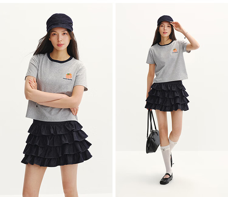 Semir Cooling Short Sleeve T-Shirt Women Summer Short Embroidered Antibacterial Moisture-Wicking Quick-Dry 2026 Clothing 109326100020 3