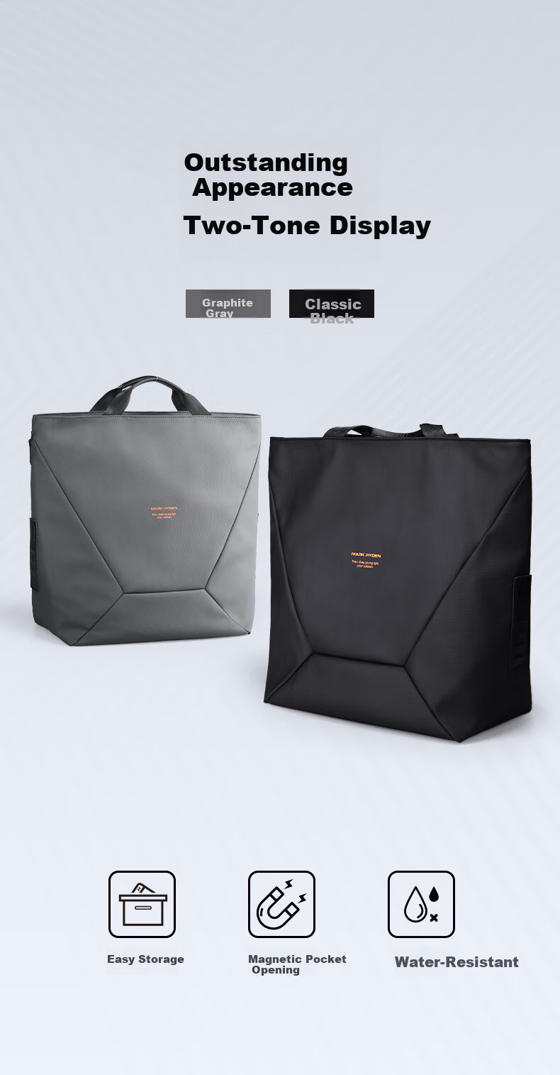 MARK RYDEN Men's Large Capacity Shoulder Tote Bag Magnetic Closure Crossbody Travel Commuter Handbag MR255 2
