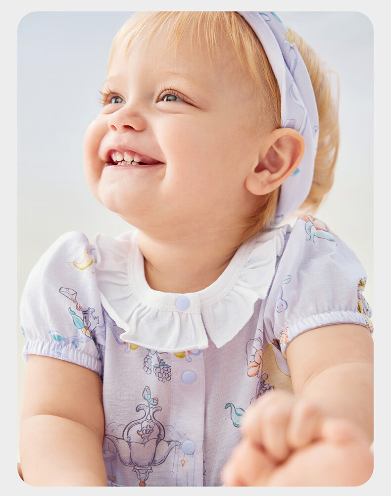 Babycare Pure Cotton Short Sleeve Pullover Triangle Romper Baby Jumpsuit Boys Girls Clothing Doka Manor 73cm 11