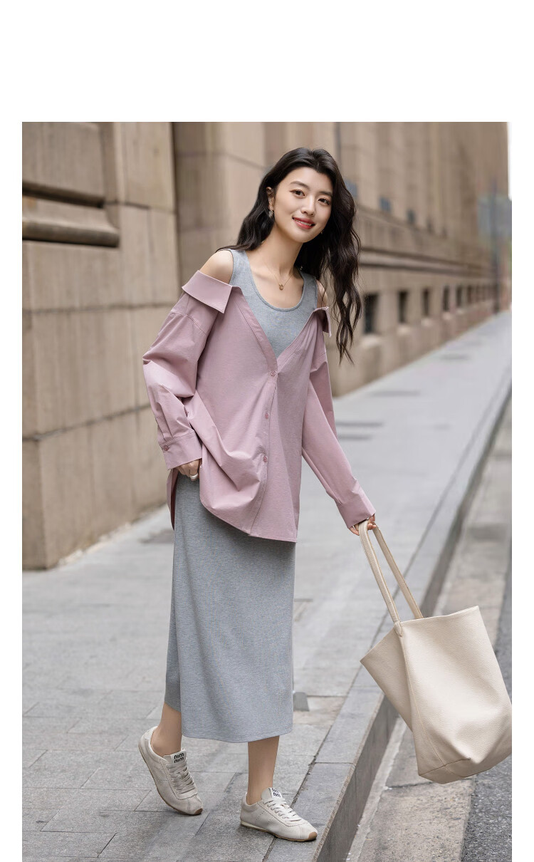 Demana UPF50+ UV Protection Spring Elegant Two-Piece Style Waist-Slimming Women's Dress 11
