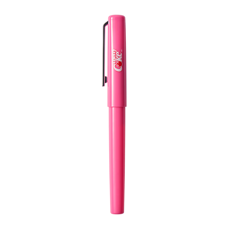 KACO MELLOW Perfect Score x Coca-Cola Collaboration Fountain Pen for Elementary Students Grades 3-6, Refillable Ink Cartridge, Adult Calligraphy Pen, EF Nib, Cherry Pink Set