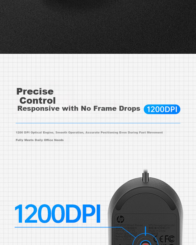HP Wired Mouse for Laptop, Business Office, Non-Slip, Plug-And Desktop Computer Gaming Mouse, Durable Office Mouse with Good Value for Money 5