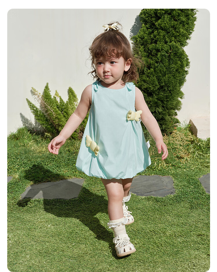 Balabala Kids Dress Baby Skirt 2026 Summer New Girls Toddler Flower Bud Dress Sweet Princess Cute 25