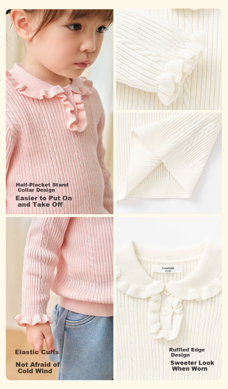 BALABALA Baby Sweater Children's Winter Knitwear Boys Girls Knit Sweater Cute 208424103204 6