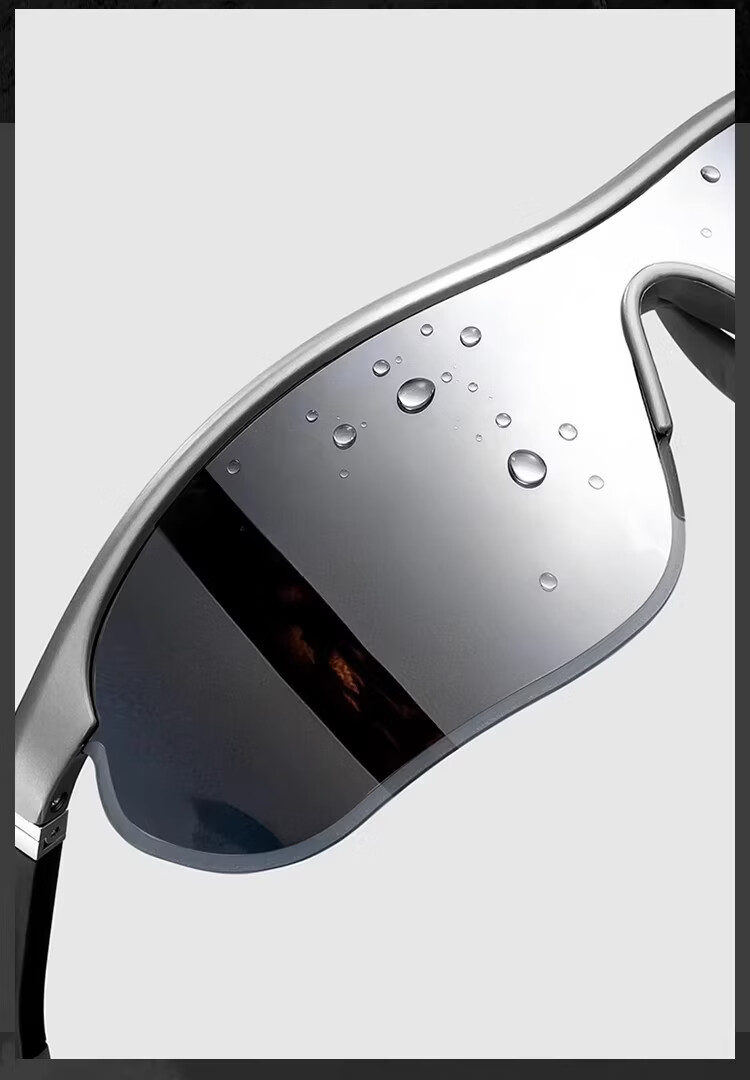 Boshide Cycling Glasses Mountain Climbing Sunglasses Protective Ski Goggles Outdoor Windproof UV Protection Gunmetal Frame White Silver Lens 16