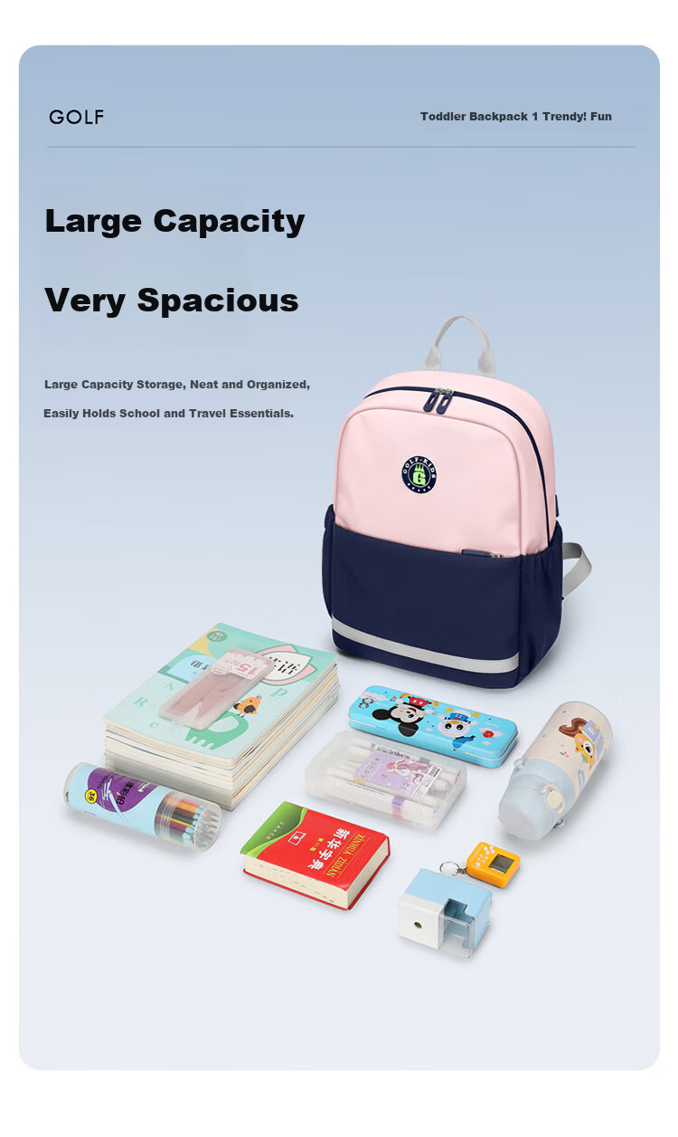 GOLF Kids Lightweight School Backpack Elementary Student Outdoor Unisex Travel Sports Bag High-Value Lightweight Design 17