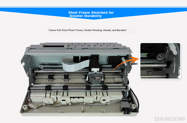Dascom AR-460F 82-Column Dot Matrix Printer Front and Rear Paper Feed Continuous Printing 1+3 Part Chain Paper Flat Push Receipt Printer 4