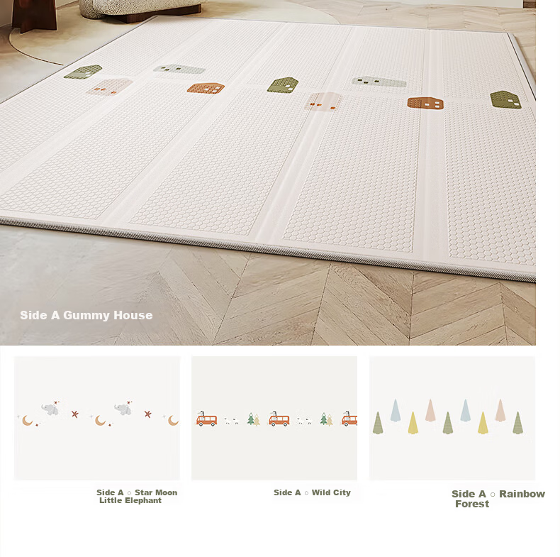 BG-BABYGO Little Green Core Foldable Baby Crawling Mat XPE Non-toxic Formaldehyde-free Anti-fall Home Floor Mat 24