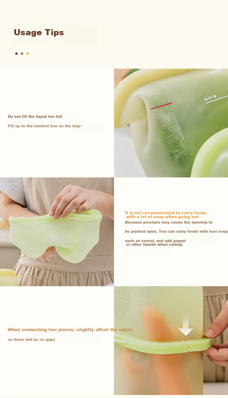 Shuke Silicone Food Storage Bag Food Grade High Temperature Resistant Household Fruit Bag Refrigerator Freezer Sealed Bag 21