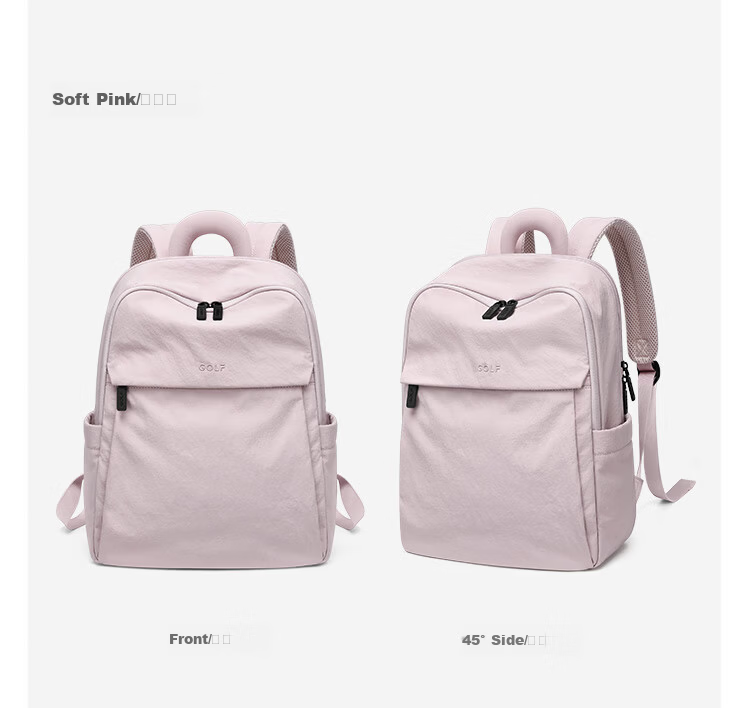 GOLF Lightweight Women's Backpack 14-inch Laptop Bag Casual Travel Backpack Business Student School Bag Large Capacity 24