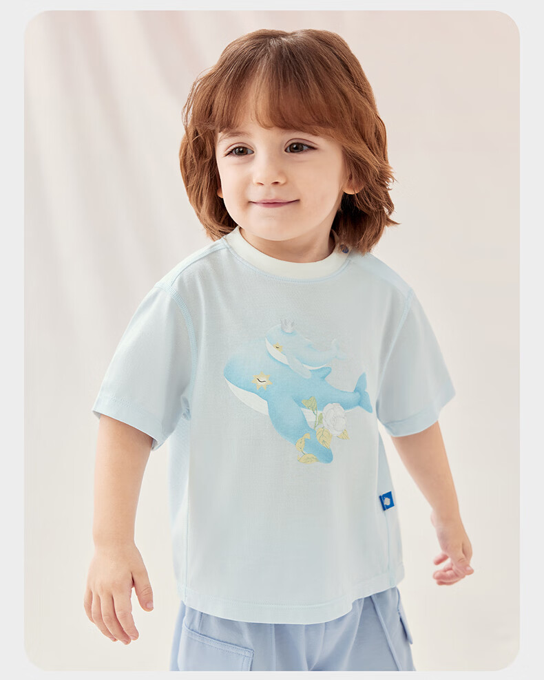 Babycare Soft Modal Short Sleeve Baby T-Shirt Boys Girls Soft Breathable Antibacterial Top Sheer Pink 73 21