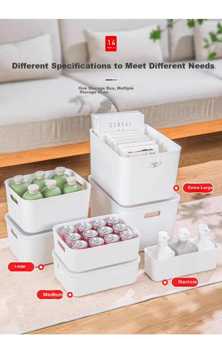 Zhifan Japanese Desktop Drawer Snack Storage Box Rectangular Kitchen Cabinet Organizer Small Miscellaneous Storage Box 15