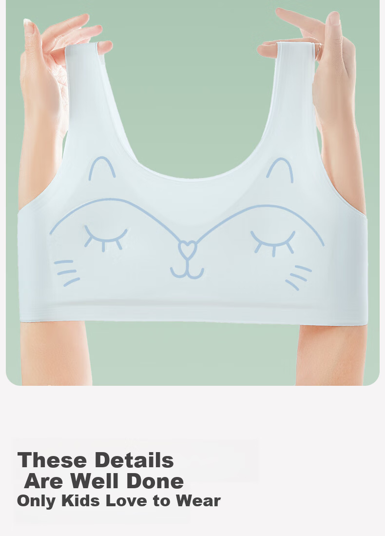 COCO SMART Children's Underwear 12-15 Years Girls Thin Breathable Vest Development Stage Primary School Girls First Stage Bra 9