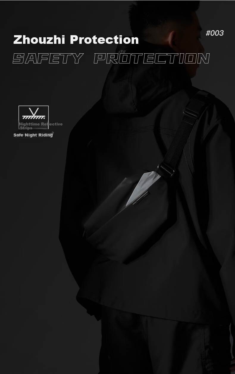 Inateck Large Capacity Crossbody Shoulder Chest Waist Bag Casual Sports Phone Storage Bag Upgraded Version Phantom Night Black 11