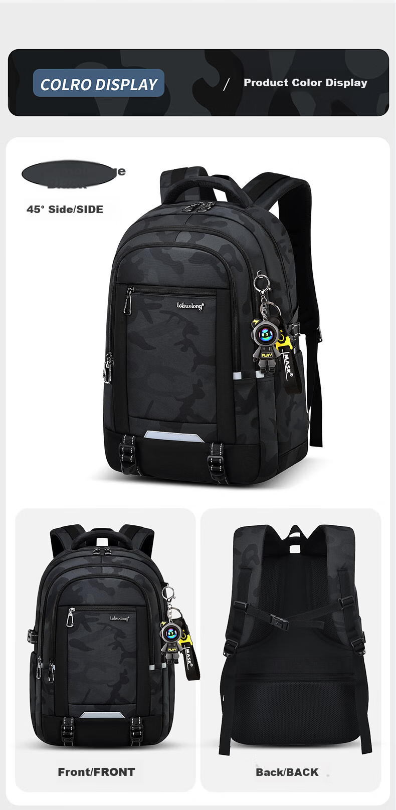 Dishuai 45L Large Capacity Ergonomic Lightweight Backpack for Middle and High School Boys 25