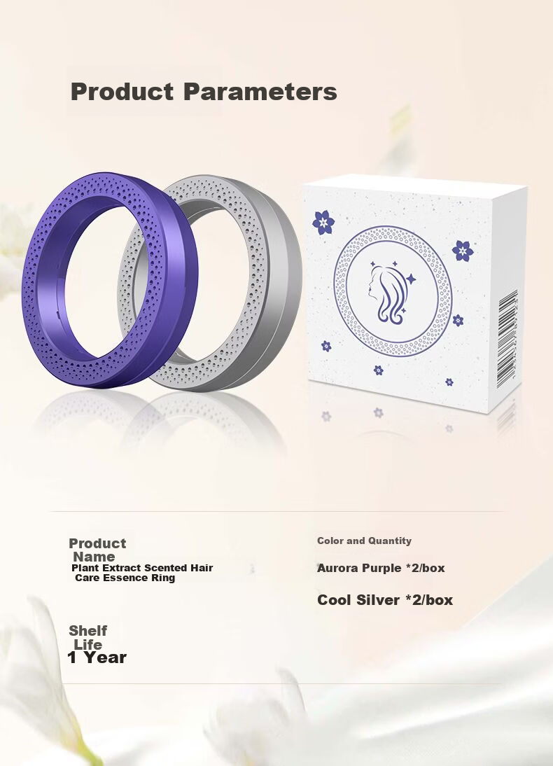 CoolShark High-Speed Hair Dryer Accessories Magnetic Plant Extract Fragrance Hair Care Essence Ring Aurora Purple 2-Pack 9