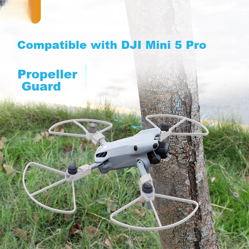 Qiye Crash Protection Ring Guard Compatible with DJI Mini 5 Pro Drone Propeller Protector Wing Guard Mini 5 Accessories Gray