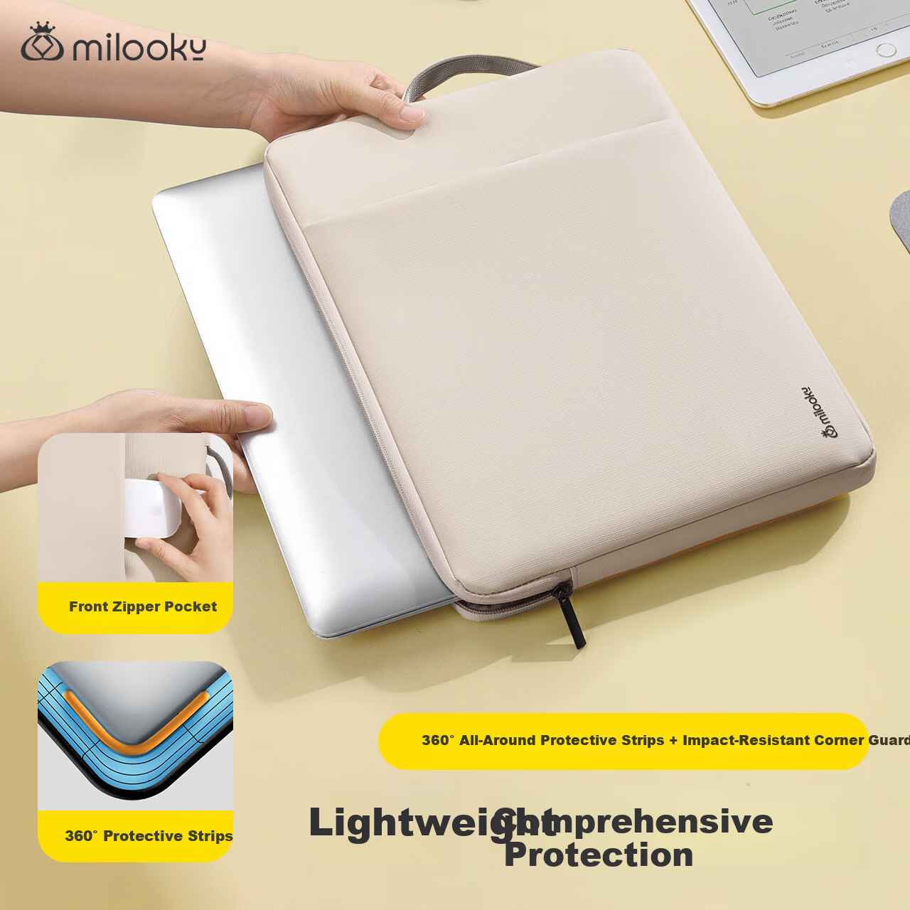 DIY Workshop Laptop Sleeve Compatible with Apple MacBook Air 13.6", Pro 13", Huawei, Lenovo, Xiaomi, Dell Lightweight Portable Laptop Case for Men and Women