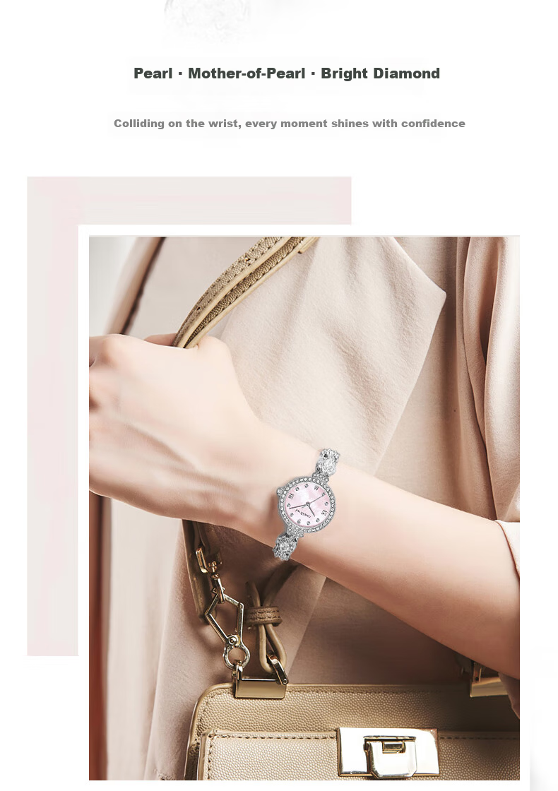 COMLORVEI Sparkling Fairy Style Diamond-Studded Women's Watch Exquisite Gift for Girlfriend National Brand Female Watch 691 8
