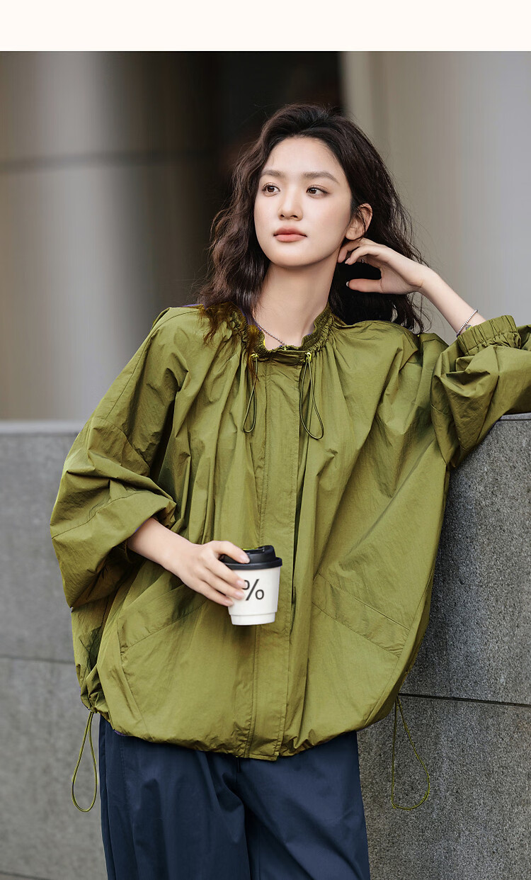 Demana Casual Easy-Care Spring Autumn Lightweight Outdoor Design Loose Fit Drop Shoulder Petite Slimming Women's Jacket 9