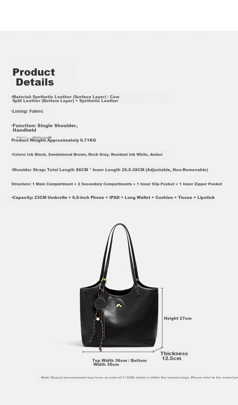 Nalandu [Sea and Land Same Style] 2026 New Dingdang Bag Cowhide Tote Shoulder Bag Birthday 38 Goddess Festival Gift 8