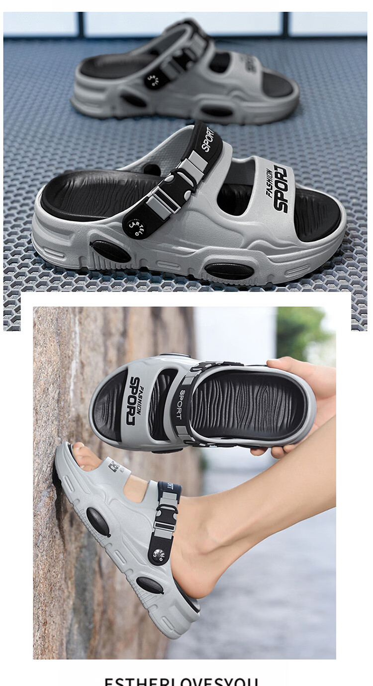CARTELO Men's Summer Slippers Dual-Wear New Casual Sport Beach Sandals with Soft Sole 14