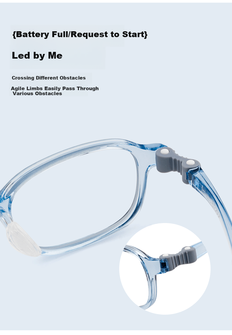 VGO Kids Anti-Radiation Blue Light Blocking Glasses Unisex Non-Prescription Computer Protective Eyewear MM113 Transparent Blue 4