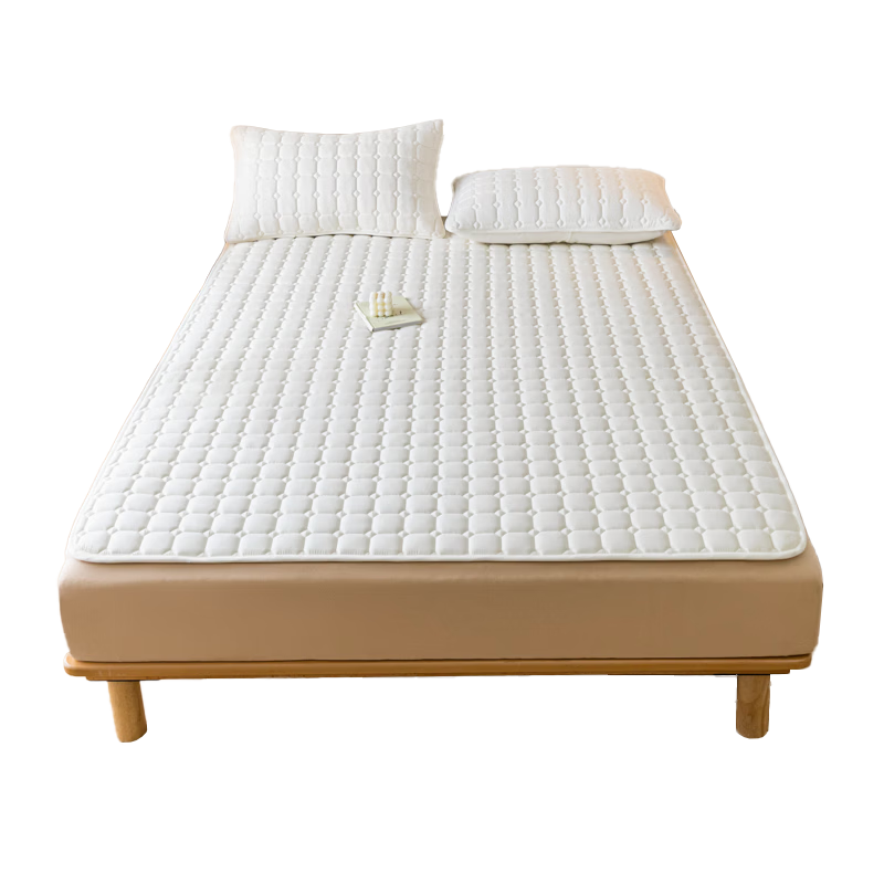 Wuyinliangpin Class A 100% Cotton Soybean Mattress Cover, All-Season Non-Slip Pad for Single Bed 1.2x2 Meters