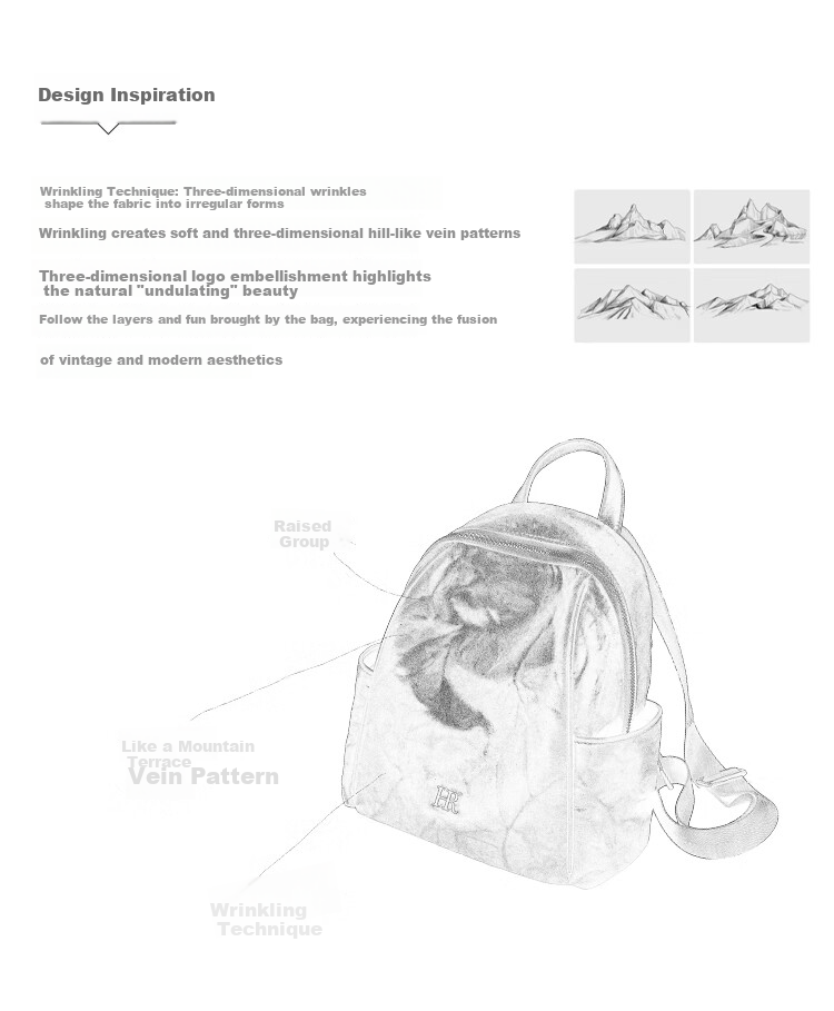 HRHR First Layer Cowhide Vintage Multi-Pocket Women's Backpack Casual Travel Bag Women's Day Gift 3