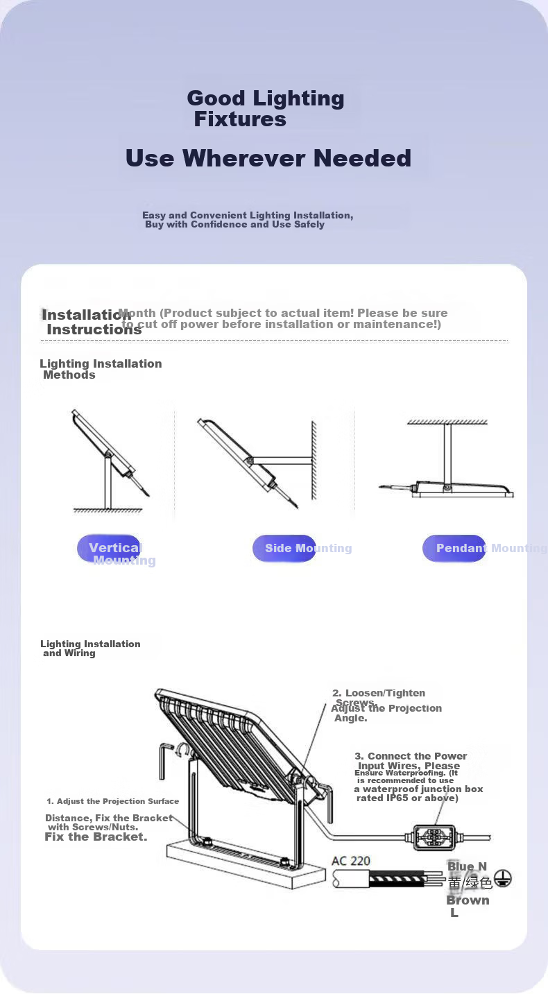 BULL LED Floodlight Outdoor Street Light Yard Light Billboard Light Camping Light IP65 Waterproof MG-F100A-AE Haoxiang Series 6500K White Light 100W 16