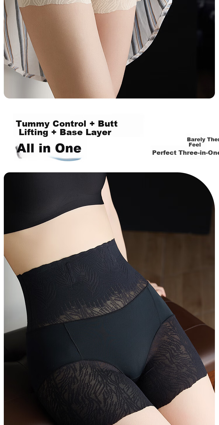 Langsha High-Waist Women's Seamless Shaping Panties Tummy Control Hip Lift Waist Slimming Safety Shorts Boyshorts 5