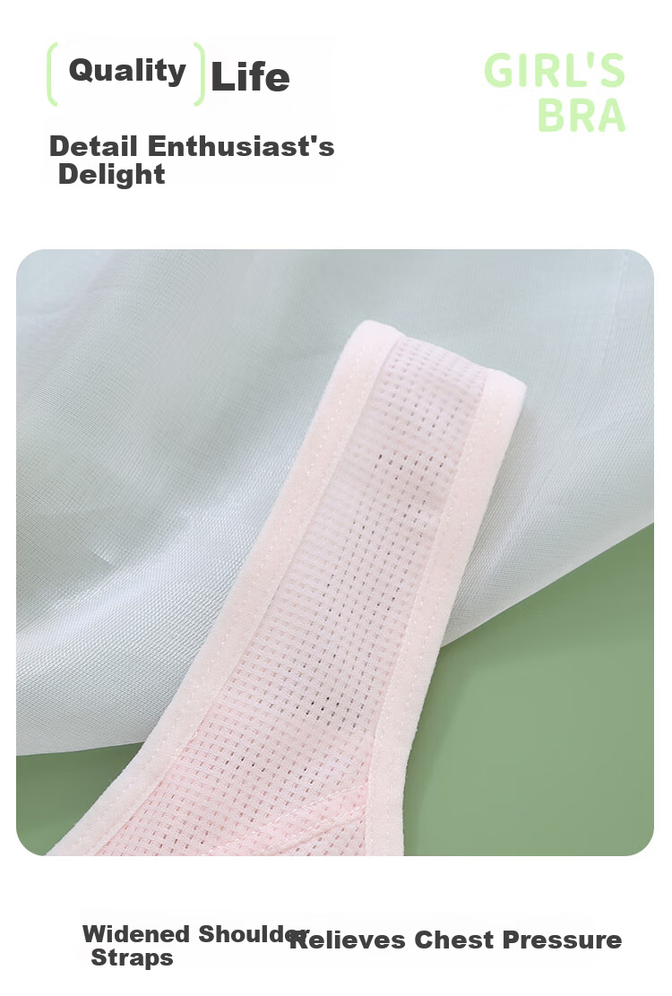 Yalu Girls' Developmental Underwear 10-Year-Old Thin Mesh Children's Bra Primary School Girls Stage 2 Vest 12