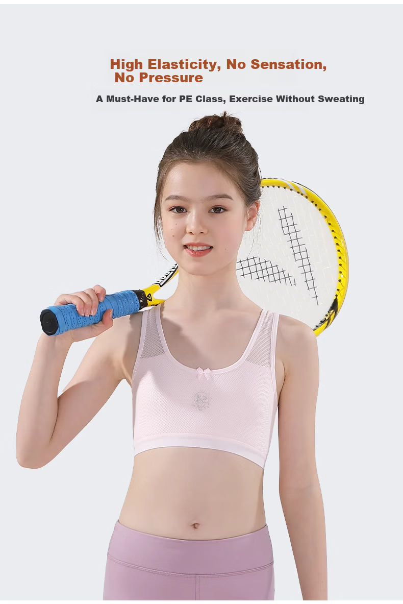 Energetic Teenage Girls Developmental Anti-Peek Thin Cotton-Lined Vest Elementary School Student Bra Initial Development Tube Top 10