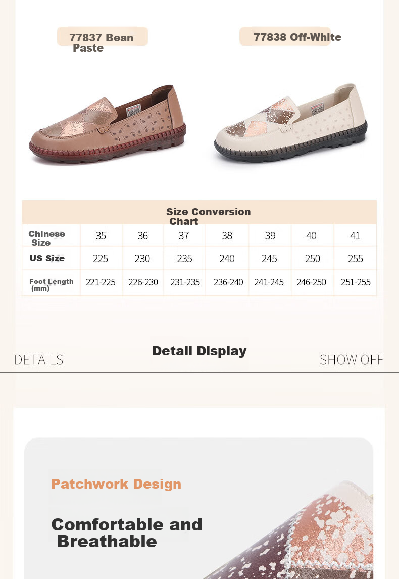 TAIHEYUAN Spring Summer Women's Slip-On Breathable Non-Slip Soft Sole Comfortable Loafers for Middle-Aged and Elderly Moms 11