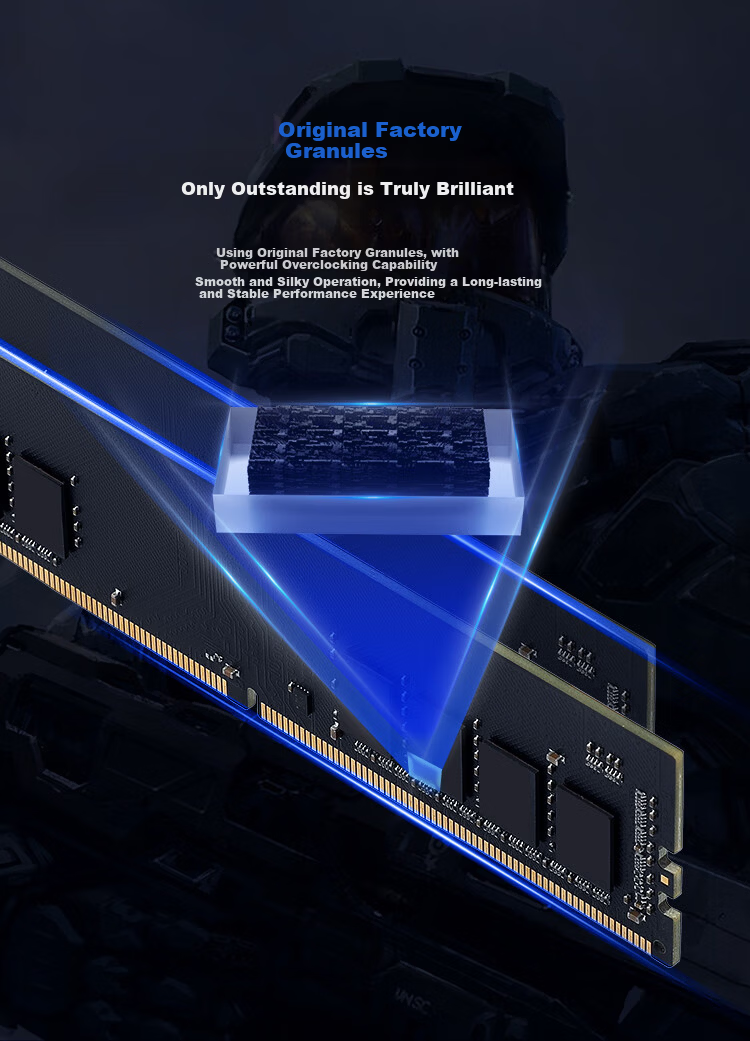 Netac 8GB DDR4 2666 Desktop RAM Yueying III Series Gaming Heat Spreader - Premium Chips (C19) Black 4