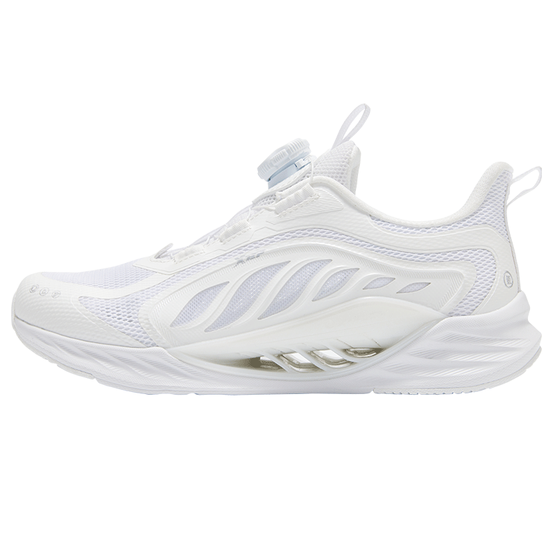 XTEP Youth Hydrogen Wind 8 Protective Running Shoes Boys Breathable Rotary Button Technology Sports Shoes Sail White/Prussian Blue 38