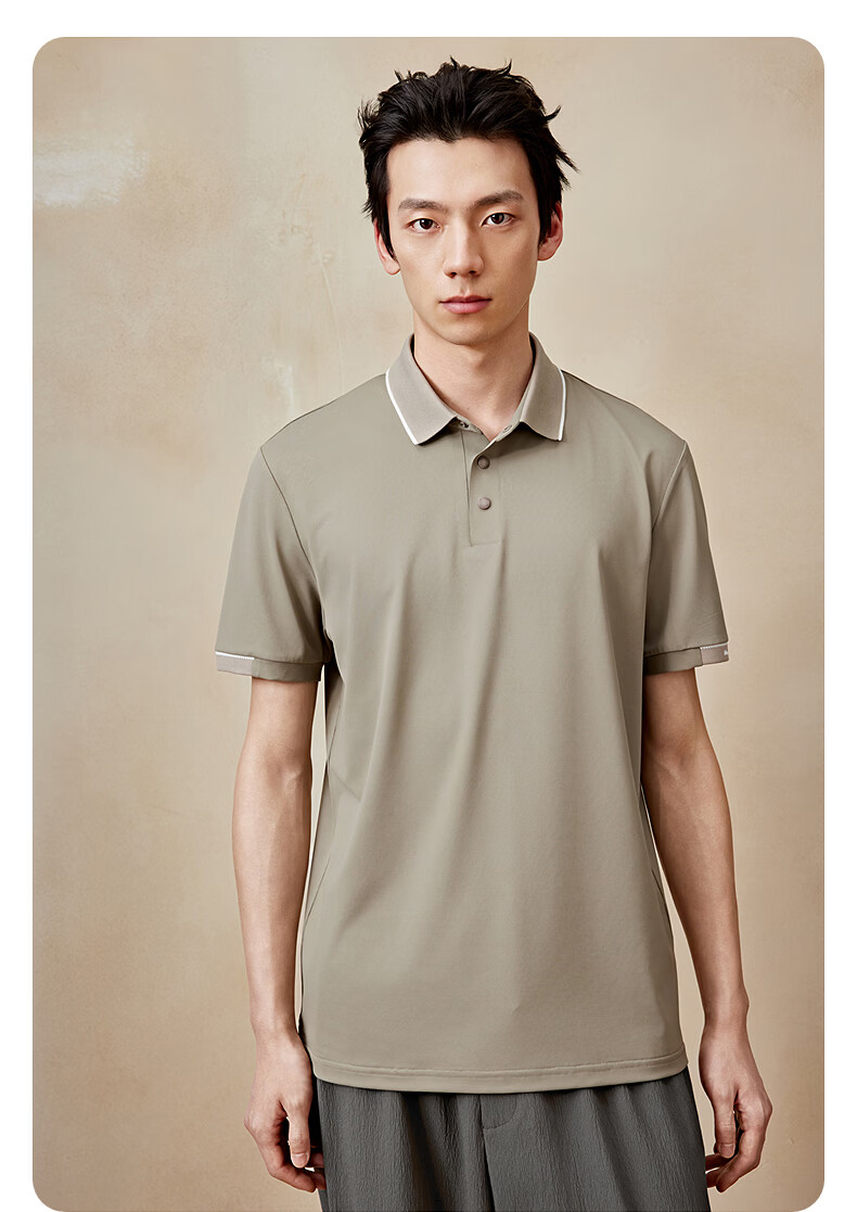 GXG Men's Jacquard Texture Casual Basic Polo Shirt Summer New Black XL 8