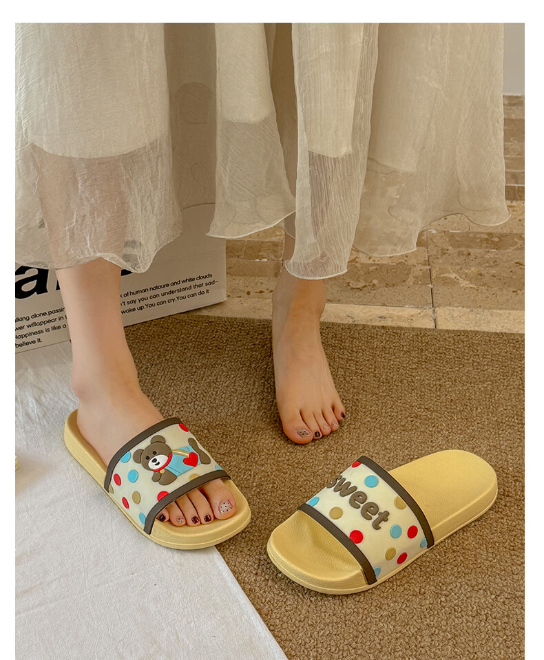 YUZHAOLIN Women's Cartoon Cute Home Bathroom Shower Slippers Outdoor Wear Sandals 29