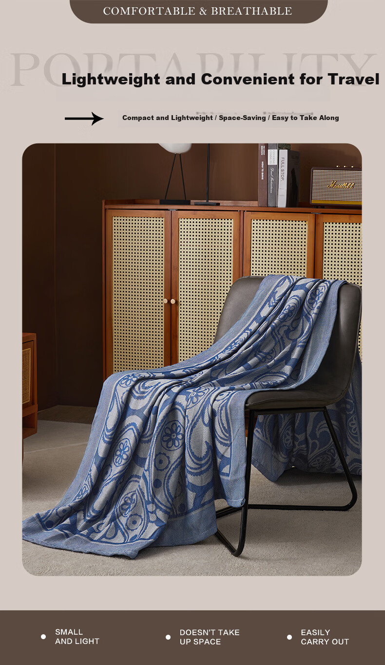 Boyang Home Textile First Class Airplane Blanket Air Conditioning Blanket Office Nap Blanket Cover Blanket Youlan 130*195cm 6