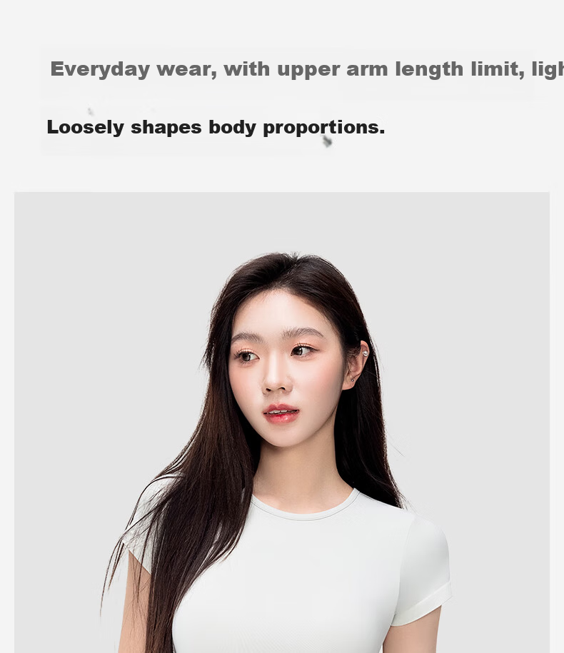 Curvilism Women's Short Sleeve T-Shirt Slim Fit Shaping New Stylish Slimming Inner Top White Size S 15