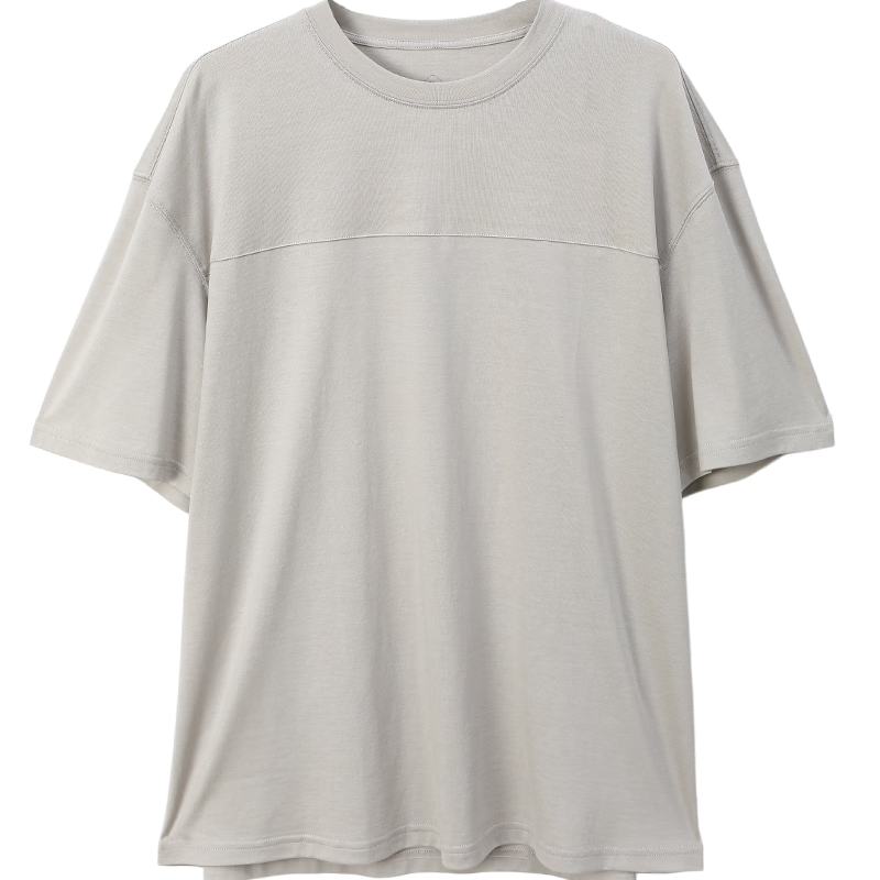 Jinsanta Mulberry Silk Men's Fashion Crew Neck Short Sleeve Silk T-Shirt Outerwear