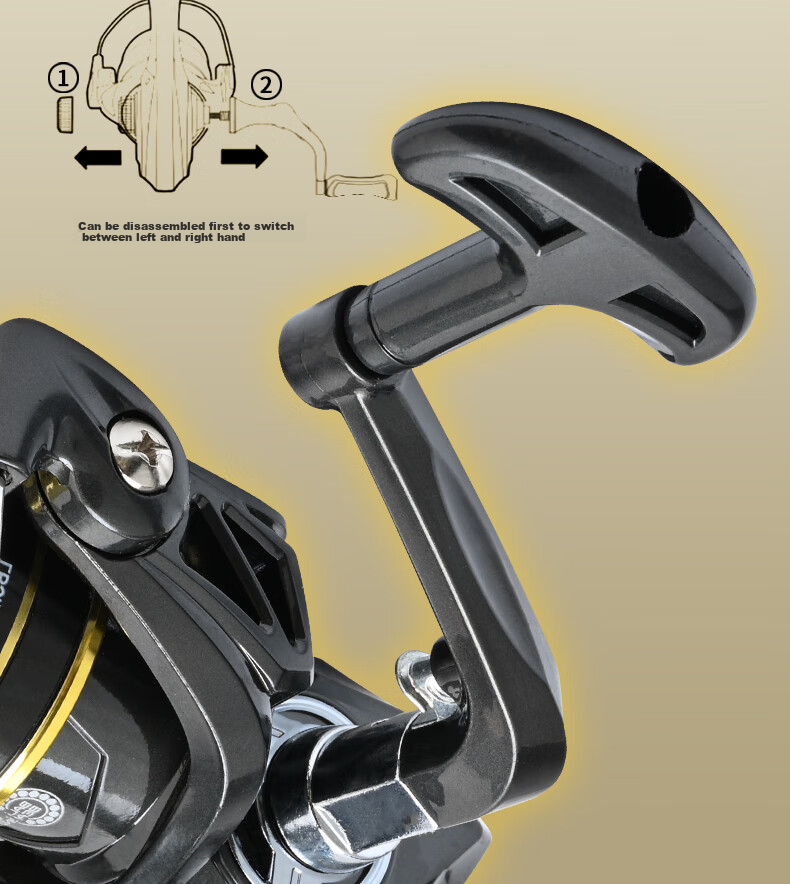 Grsaed KSA5000 Spinning Reel Universal Metal Fishing Line Reel Lure Sea Rod Long Casting Reel 12